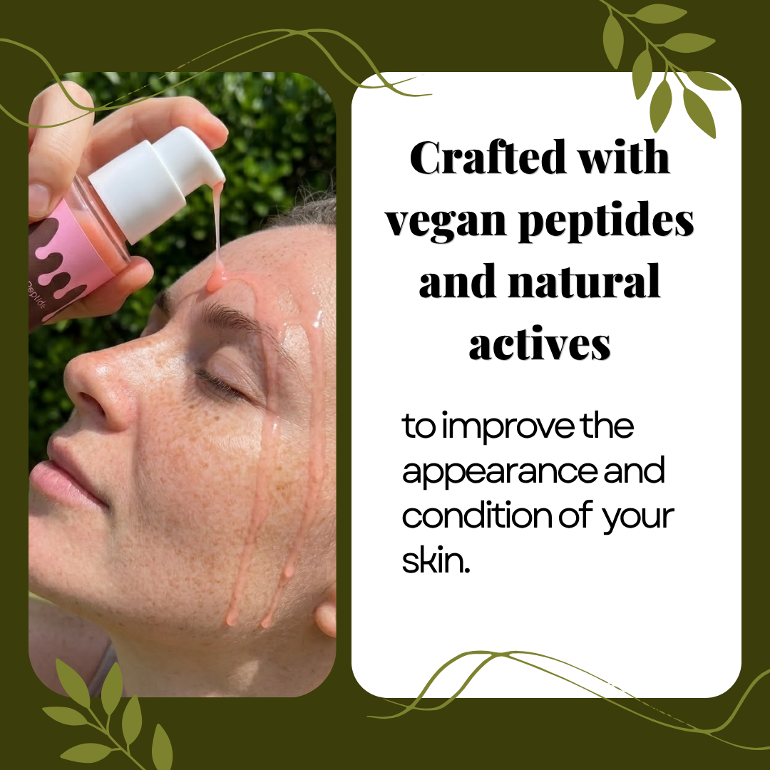 Botanical Vegan Peptide Serum with Organic-Farming-Derived Ingredients.